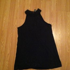 Black with silver sparkle top