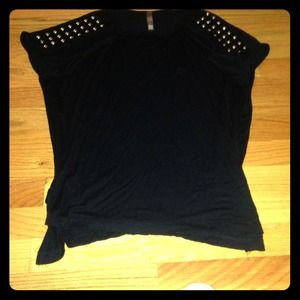 Black sleeve studded blouse
