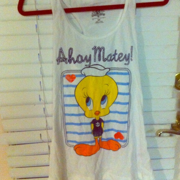 A navy inspired tweety shirt