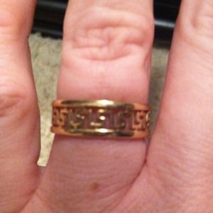 14 K gold Greek Key ring, size 7.