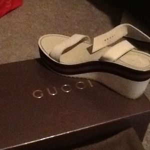 Gucci sandal off white! $100 REDUCED