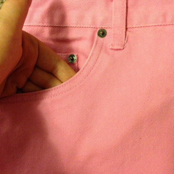 SOLD Pink Denim Shorts - Picture 2 of 4