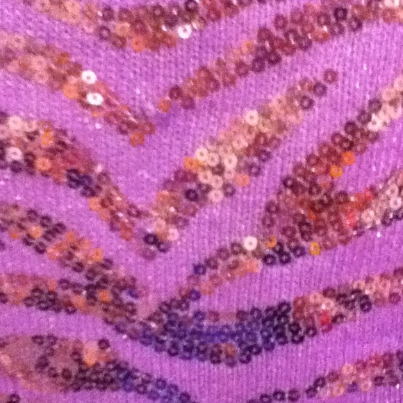 Purple sequin zebra sweater top - Picture 2 of 2