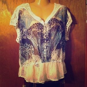 Loose lace blouse!