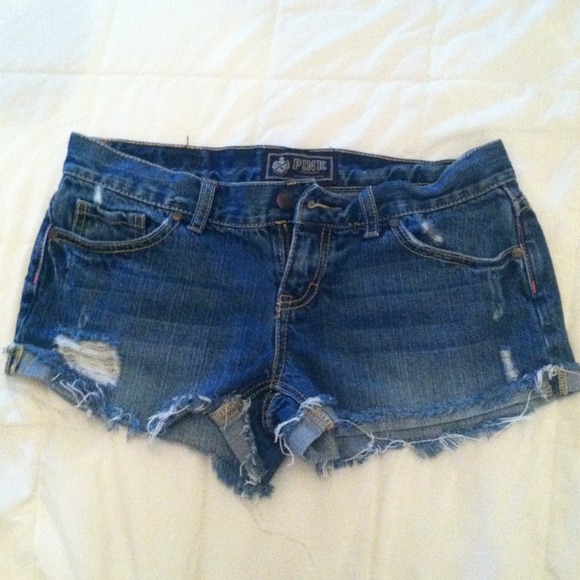 Victoria's Secret pink jean shorts