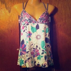 Floral halter/tank top!