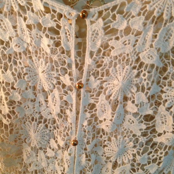 Cream Vintage crochet top - Picture 3 of 4
