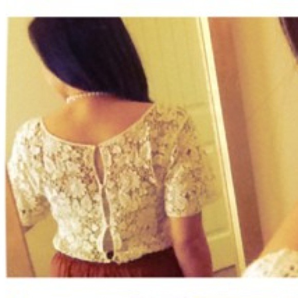 Cream Vintage crochet top - Picture 4 of 4