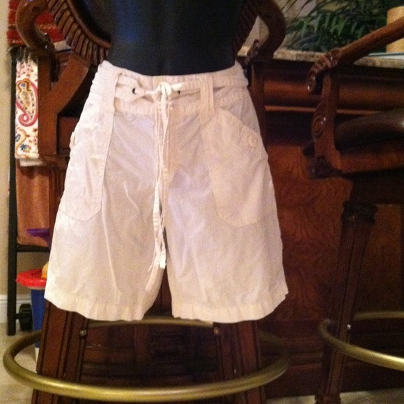 100%cotton cream colored shorts