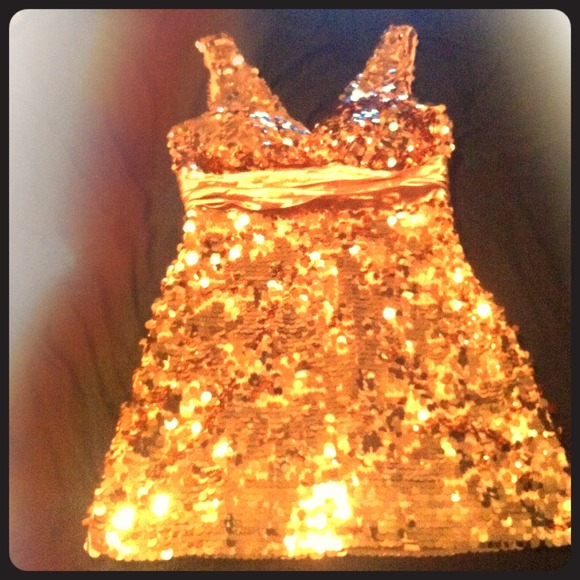 NWT champagne embellished party dress