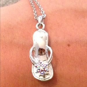 Lia Sophia Flip Flop Necklace 16"