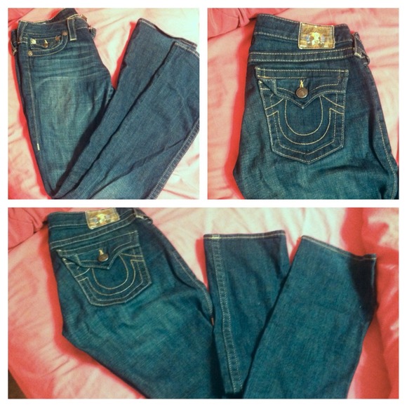 True Religion Flare denim jeans.