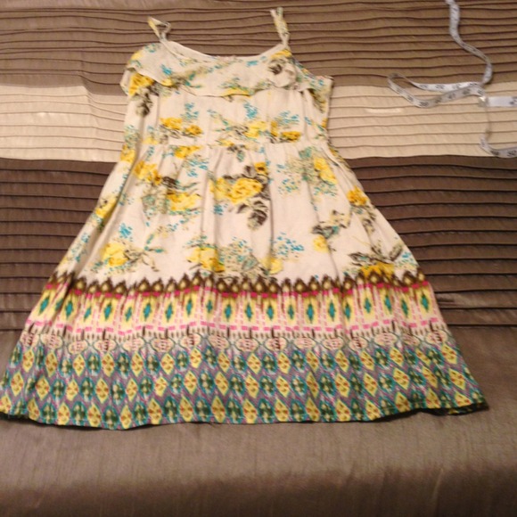 Floral and ikat sundress