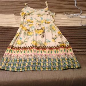 Floral and ikat sundress