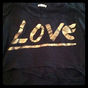 Black Love shirt. "Crop top"
