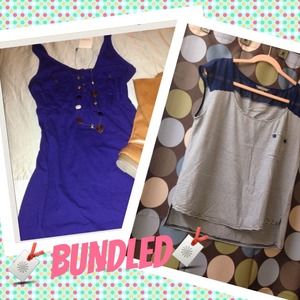 🔖BUNDLED🔖Navy striped shirt & navy dress