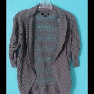 Gray Knit Cardigan