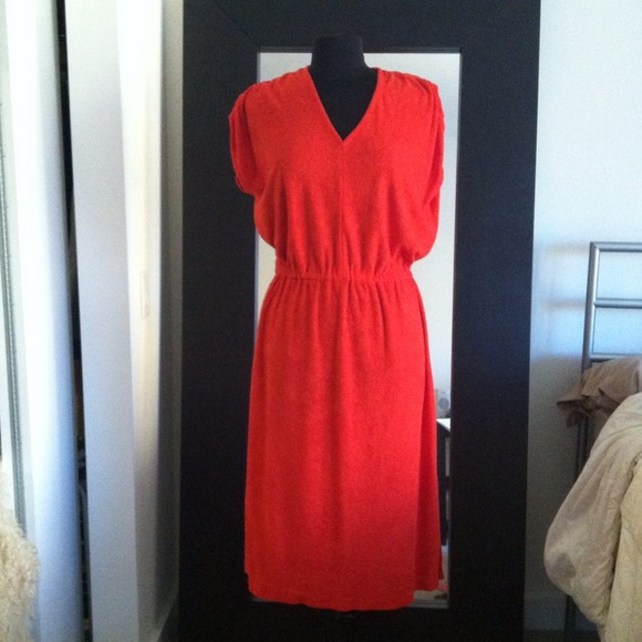 SOLD Vintage Red Terrycloth Dress