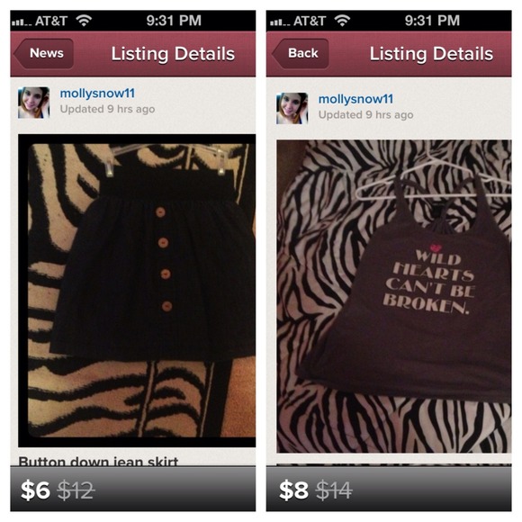 🎀TRADED🎀jean skirt & tank top BUNDLE