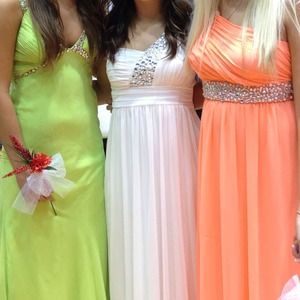 White long prom dress