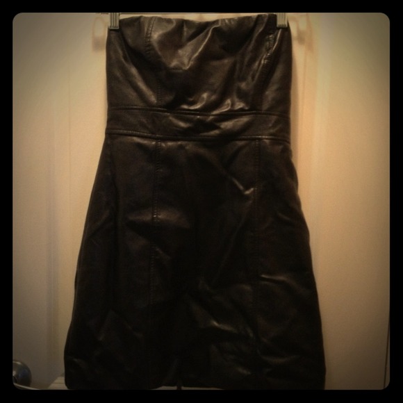 🔴Bundled🔴Faux Leather Mini Dress
