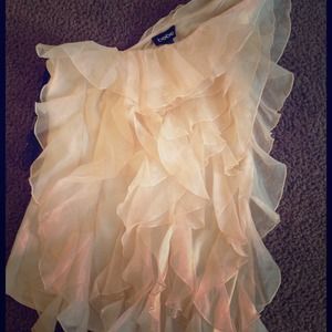 Bebe one shoulder strap shirt.