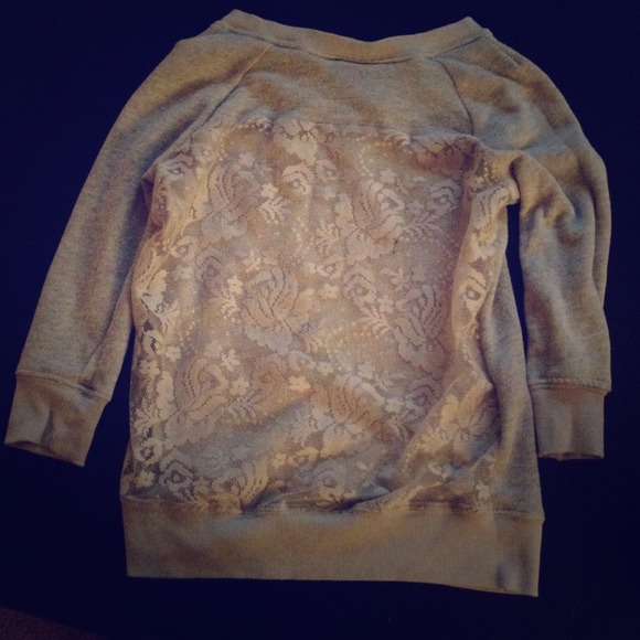 Back Lace See Thru Sweater
