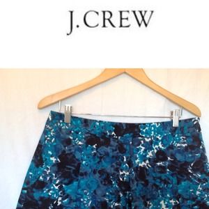 🔴SOLS🔴 J. CREW Dark Blue Turquoise Floral Skirt