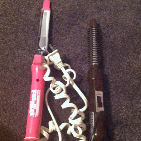 Two curling irons, each different styles