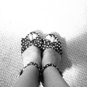 Polka dot heels with an adorable bow🎀