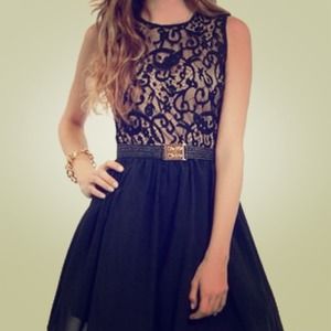 Lace Up Top Dress from Tobi