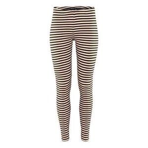 Beige and Black Strip Leggings