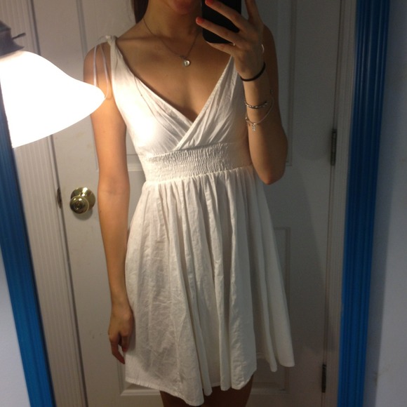 Grecian/ Greek inspired flowy white sun dress