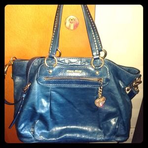 Miu miu blue tote