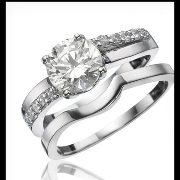 💍CZ Sterling Silver Wedding Ring💍
