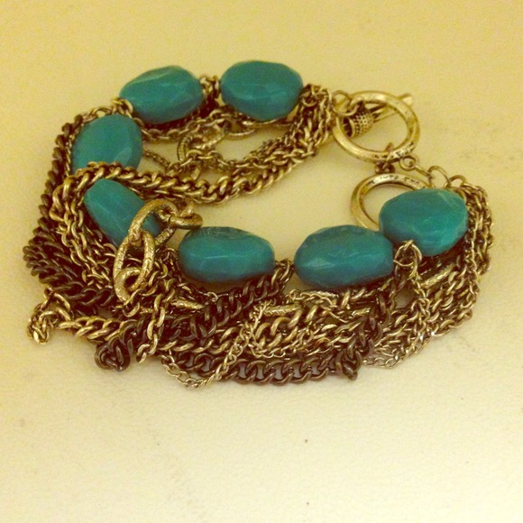 Turquoise Chain Bracelet - Picture 1 of 2