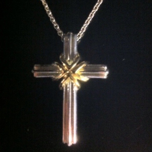 Tiffany Sterling 16" Chain and Crucifix Pendant