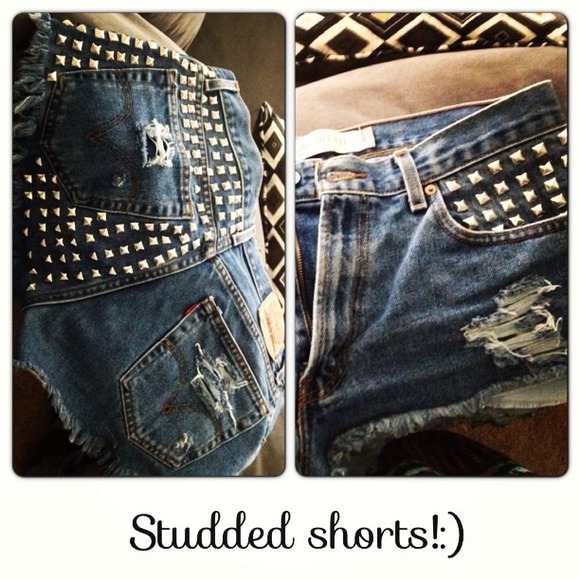 We make studded shorts,colored, patterns.