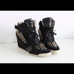 Bundled (SOLD).  Zara studded wedge sneaker