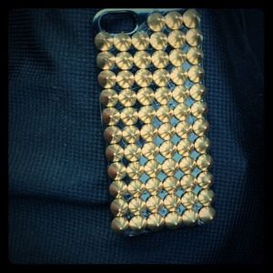 Black & Gold Spiked iPhone 5 Case