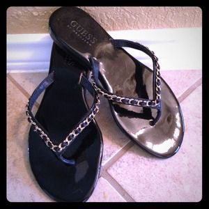 Guess Black Sandals!!