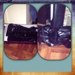 Black boots.