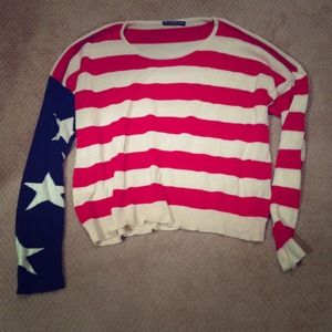 Brandy Melville American Flag Sweater