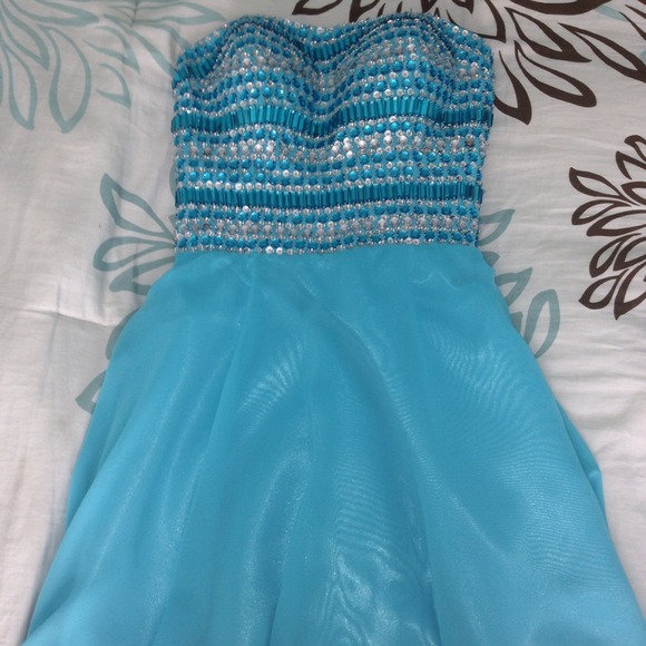 RARE ice blue dress!not real sherri hill!