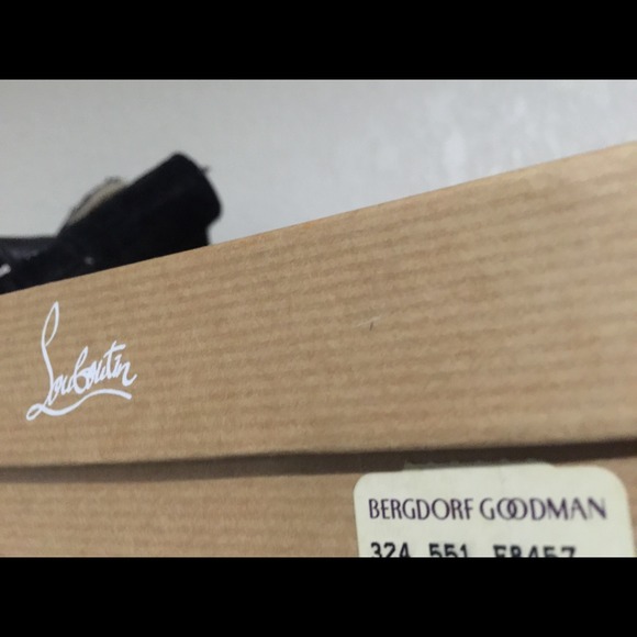 Authentic black suede peep toe christian louboutin - Picture 4 of 4