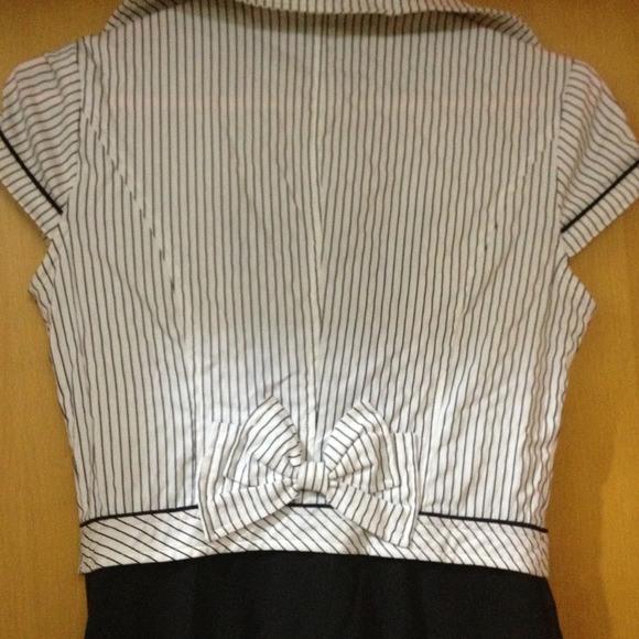 Final ♥️ white black casual bowknot dress - Picture 4 of 4