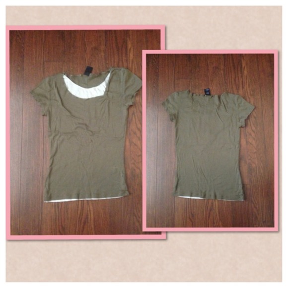 Army Green and Cream Short Sleeve - Picture 2 of 2