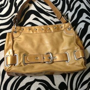 Gold with silver detail bag