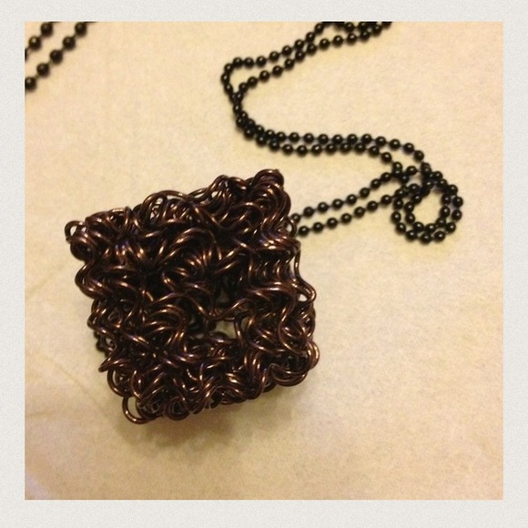 "Noodle" brown  necklace