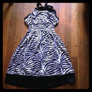 Zebra print dress.